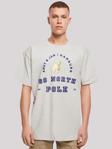 T-Shirt 'Eisbär' F4NT4STIC en gris : devant