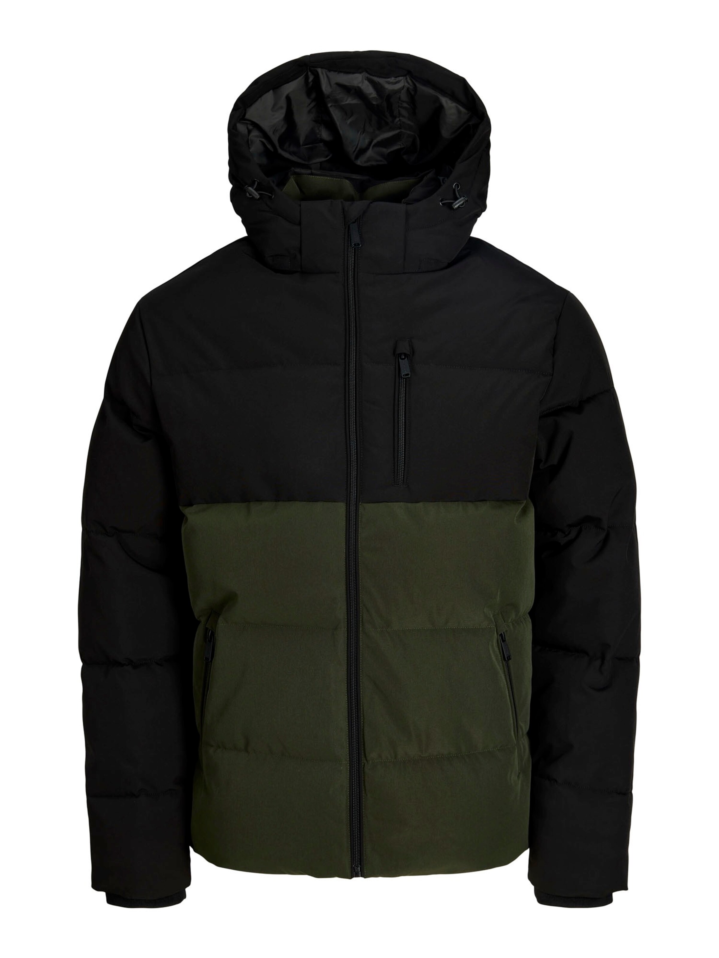 JACK & JONES Χειμερινό μπουφάν 'JJEBECKS' σε πράσινο: μπροστά