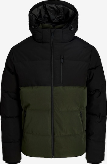JACK & JONES Talvitakki 'JJEBECKS' koossa S värissä oliivi / musta, Tuotenäkymä