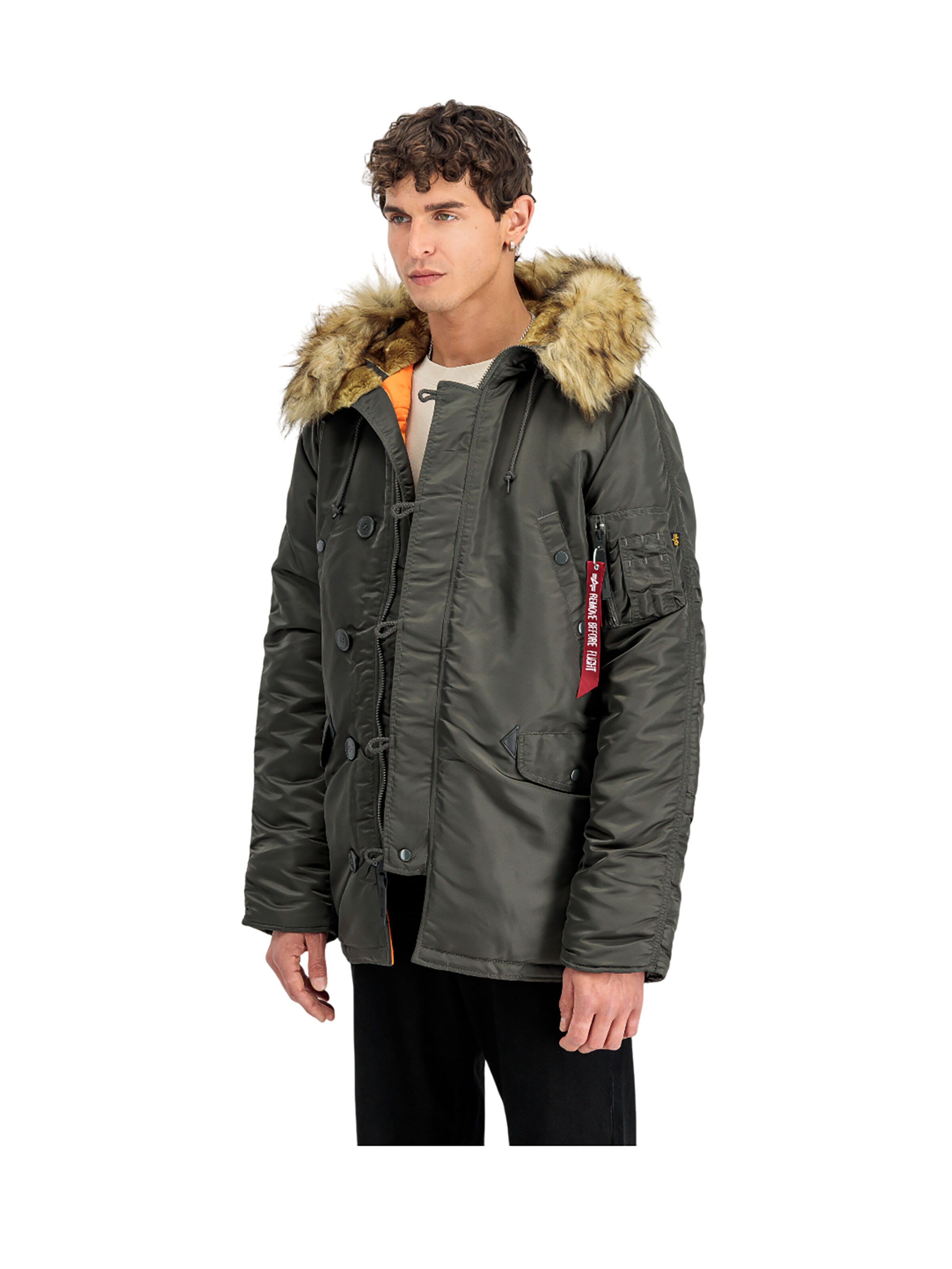 ALPHA INDUSTRIES Winter Jacket 'N3B VF 59' in Grey