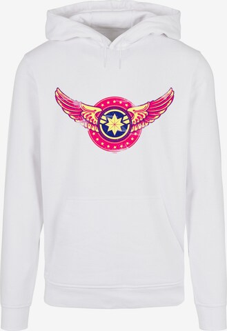 ABSOLUTE CULT Sweatshirt 'Captain Marvel - Movie Wings' in White: front