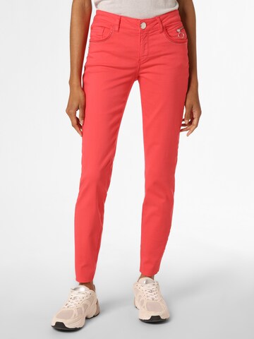 MOS MOSH Slimfit Spodnie w kolorze różowy: przód
