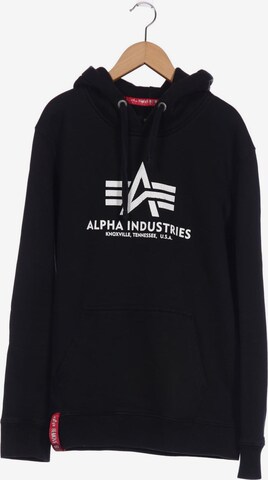 ALPHA INDUSTRIES Sweatshirt & Zip-Up Hoodie in L in Black: front