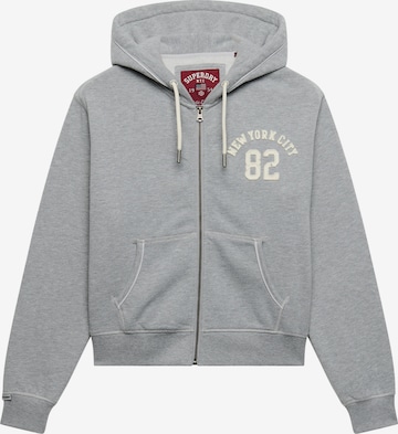 Veste de survêtement Superdry & Co en gris : devant