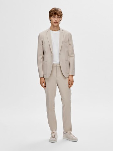 SELECTED HOMME Slim fit Suit Jacket 'DELON' in Beige