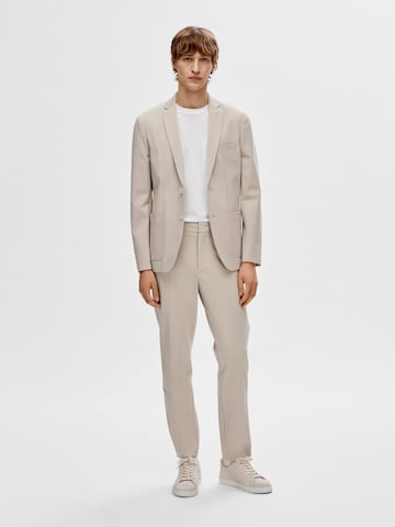SELECTED HOMME Slim fit Suit Jacket 'DELON' in Beige
