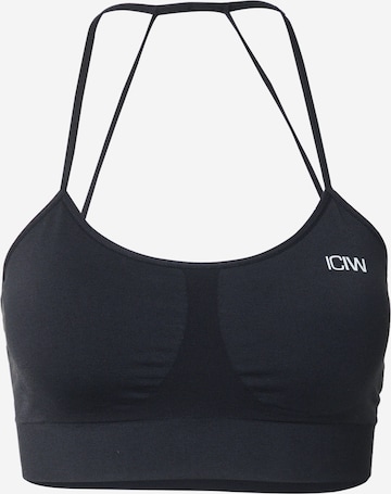 juoda ICANIWILL Biustjė Sportinė liemenėlė: priekis