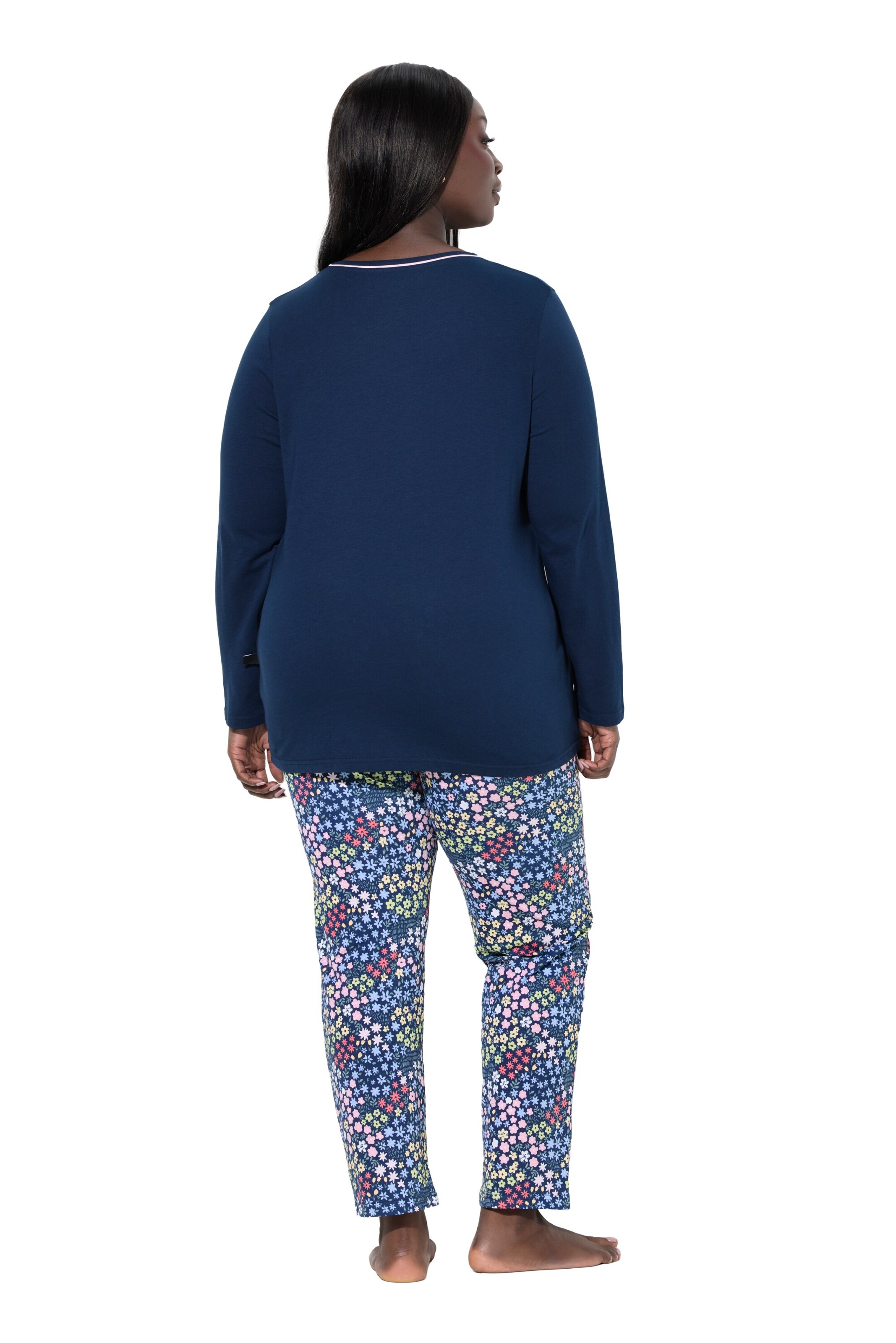 Ulla Popken Pyjamabroek in Blauw