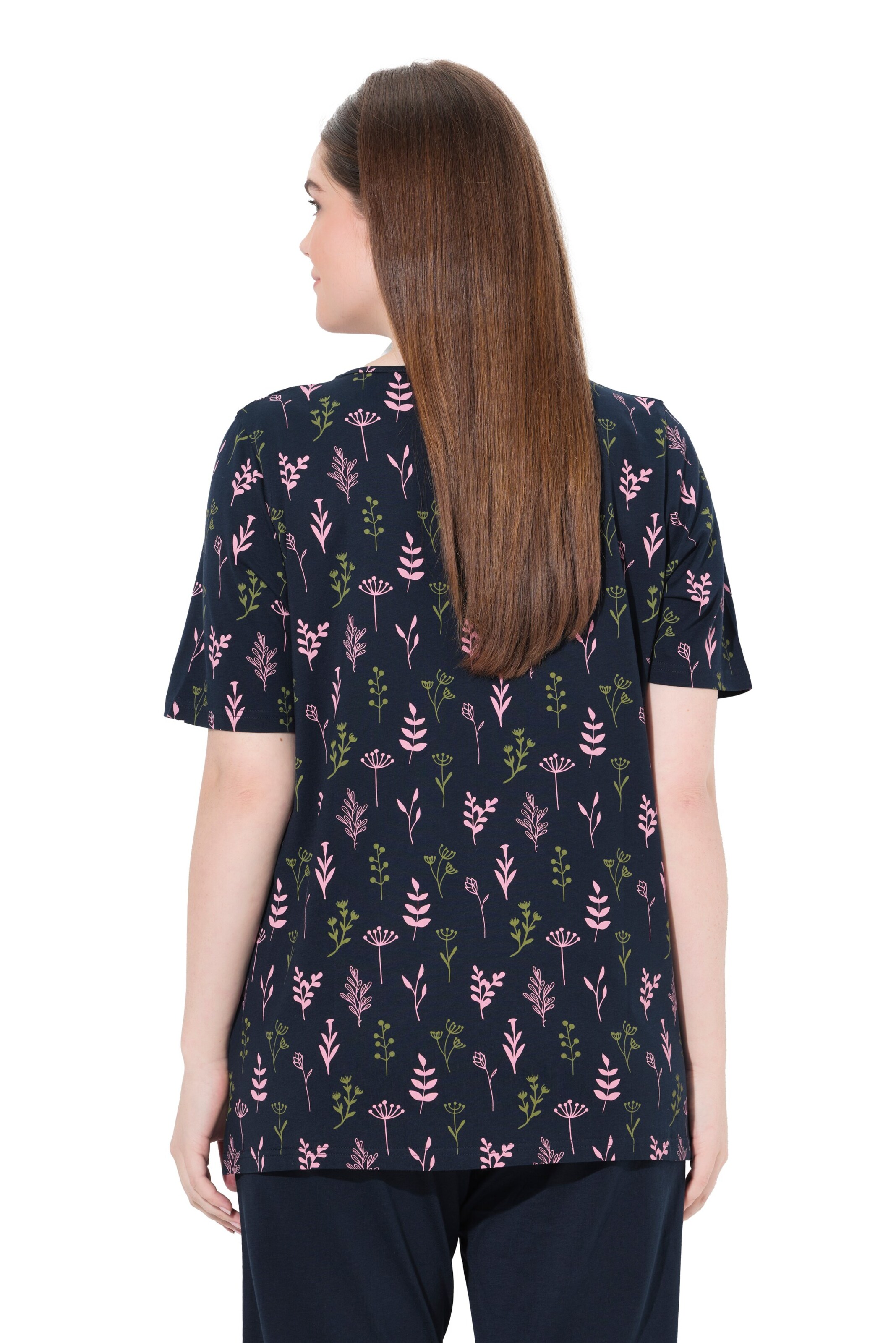 Ulla Popken Pyjamashirt in Blau