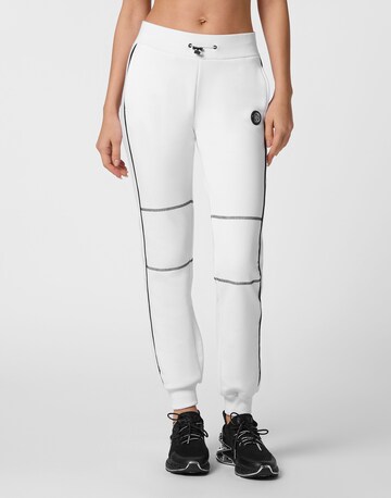 Effilé Pantalon Plein Sport en blanc : devant