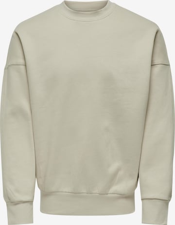 Only & Sons Sweatshirt 'Dan' in Beige: front