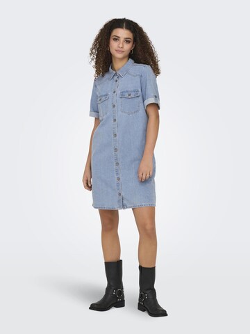 Robe-chemise 'LISA' ONLY en bleu