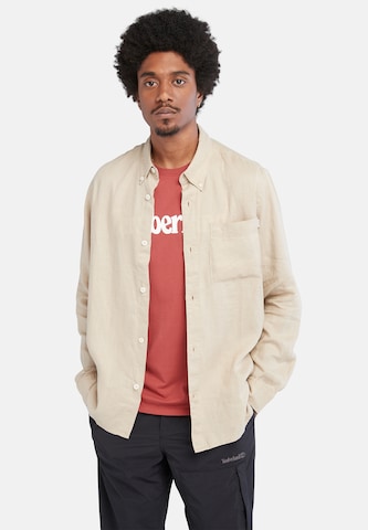 Coupe regular Chemise TIMBERLAND en beige : devant