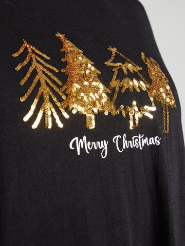 ONLY Carmakoma T-Shirt 'CARXMAS' in Schwarz