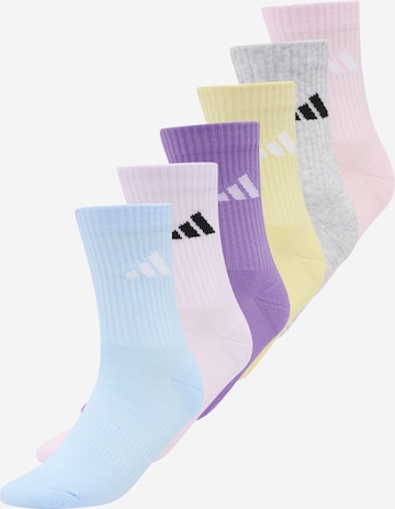 Chaussettes de sport 'Cushioned Crew 6 Pairs' ADIDAS PERFORMANCE en bleu : devant