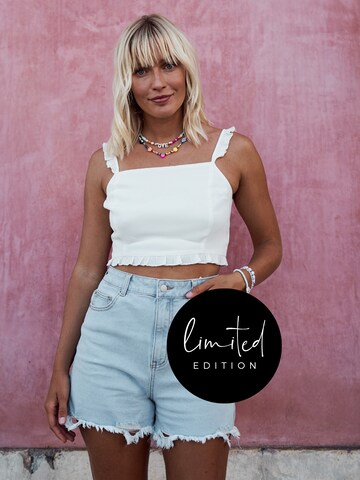 Top 'Jella' di ABOUT YOU Limited in bianco: frontale