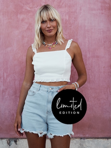 Top 'Jella' di ABOUT YOU Limited in bianco: frontale