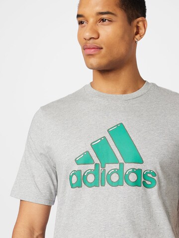 ADIDAS SPORTSWEAR Performance Shirt 'Logo Pen Fill - Graphic' in Grey