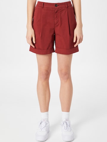 BOSS Loosefit Kalhoty se sklady v pase 'Taggie' – červená: přední strana