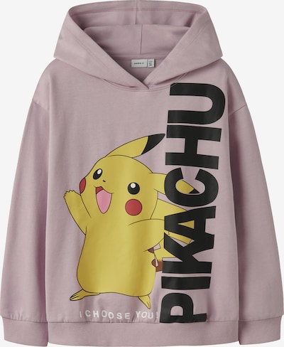 116 dydžio Megztinis be užsegimo 'NKFNisara Pokemon' iš NAME IT, spalva – geltona / purpurinė / juoda, Prekių apžvalga