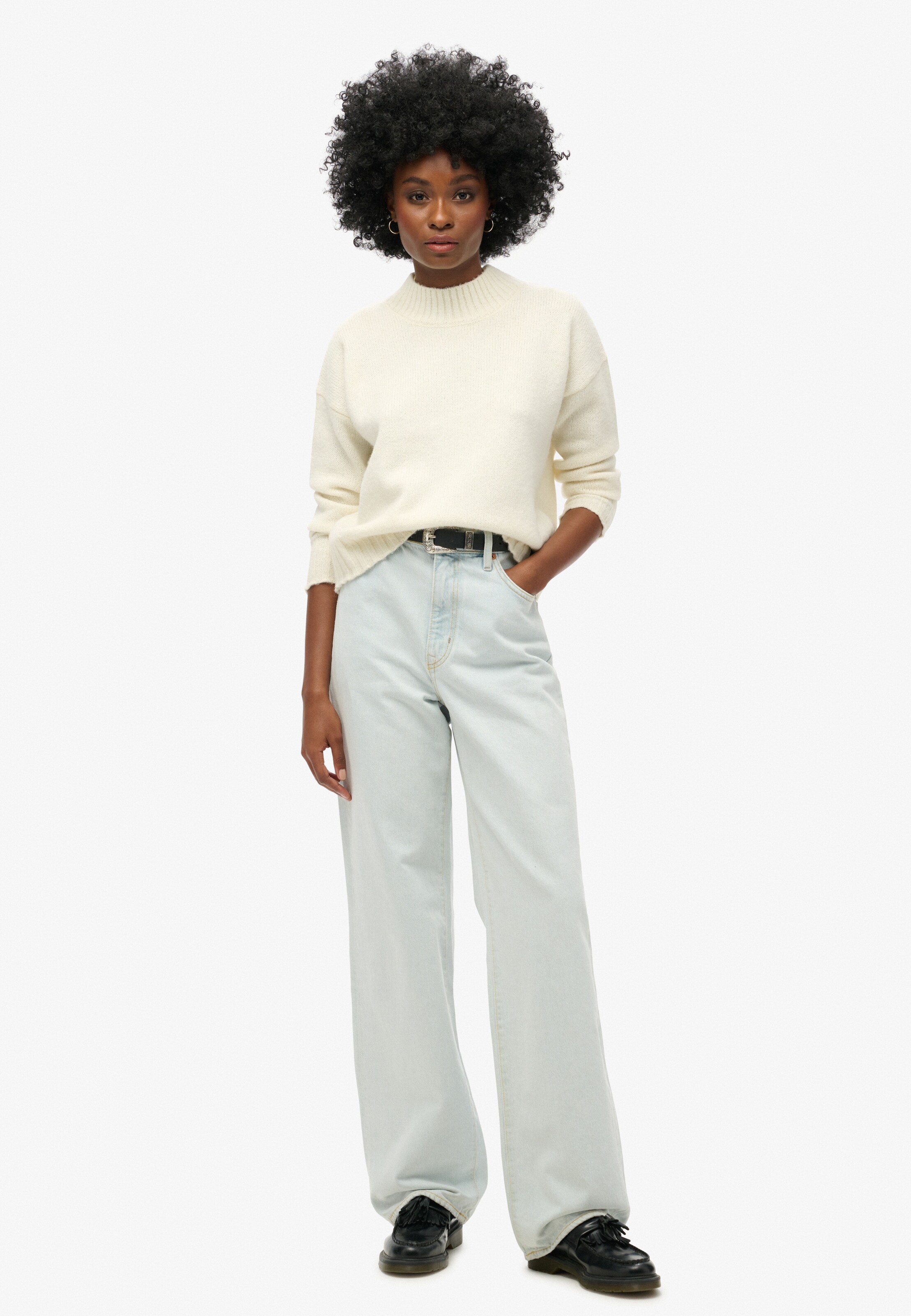 Superdry & Co Wide Leg Jeans in Blau