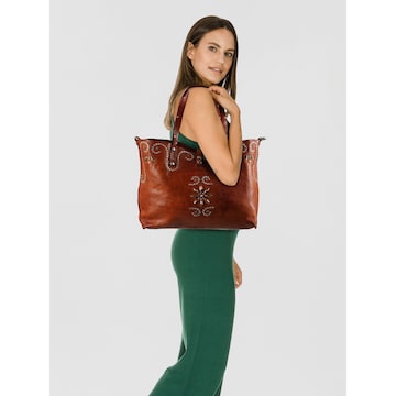 Sac bandoulière 'Bella' Campomaggi en marron : devant