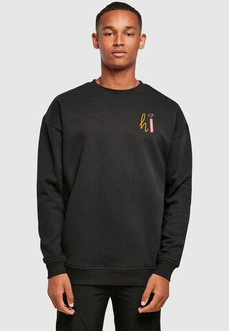 Merchcode Sweatshirt 'Hi' in Black: front