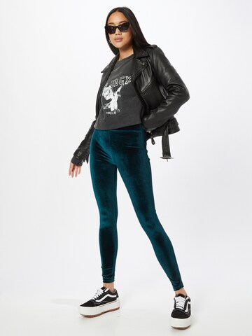 Urban Classics Skinny Legíny – modrá