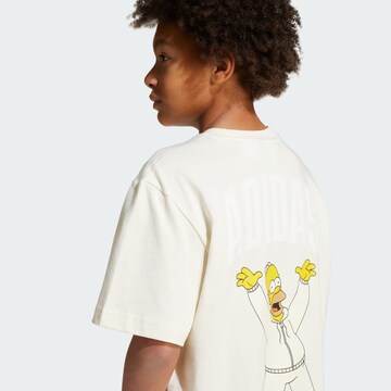 T-Shirt fonctionnel 'The Simpsons' ADIDAS SPORTSWEAR en blanc