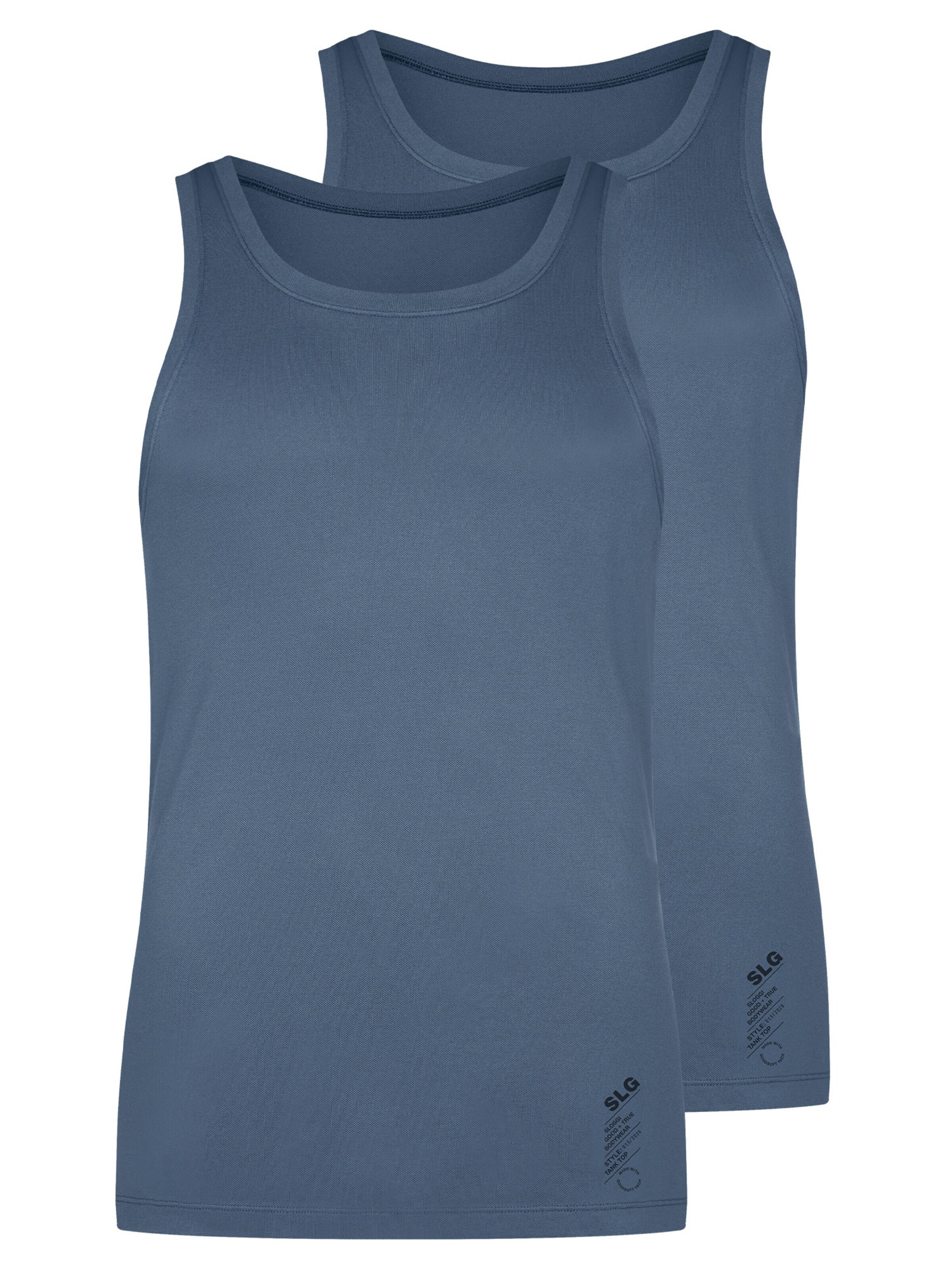 SLOGGI Undershirt 'SLG Base Soft' in Blue: front