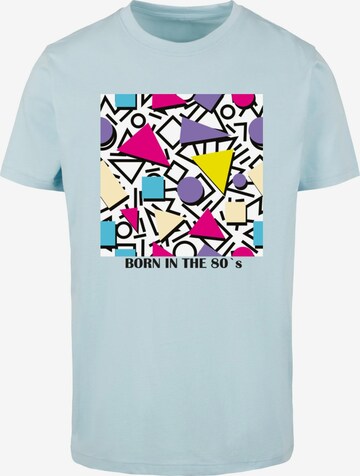 Mister Tee Shirt 'Geometric Retro' in Blauw: voorkant