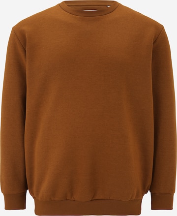 Jack & Jones Plus Sweatshirt 'JJEBradley' in Braun: Vorderseite