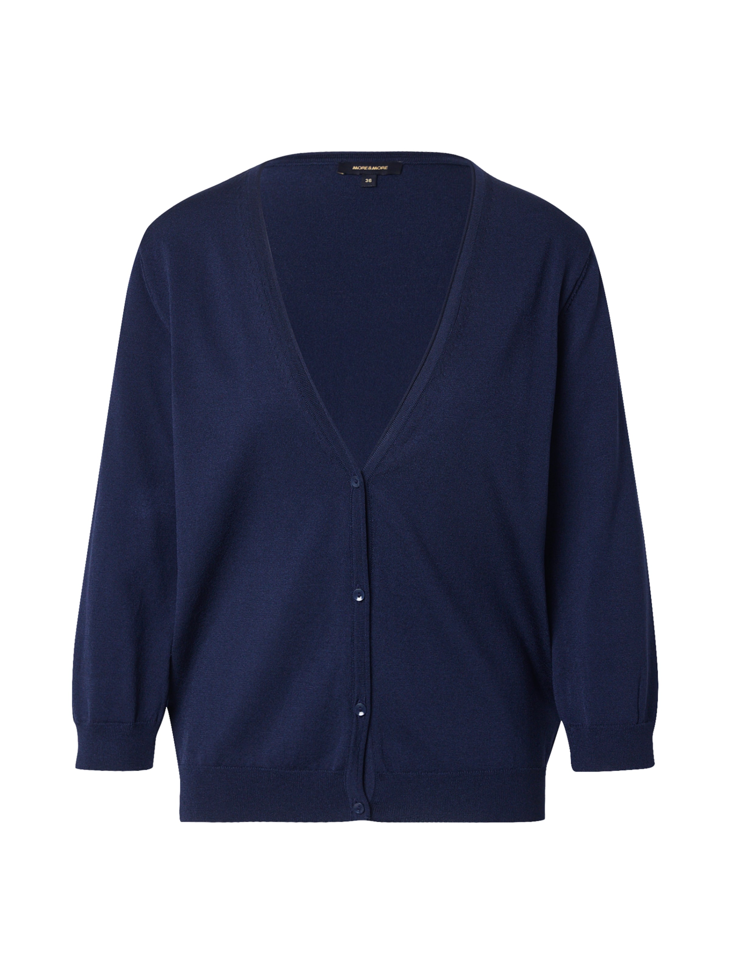 MORE & MORE Πλεκτή ζακέτα σε μπλε: μπροστά