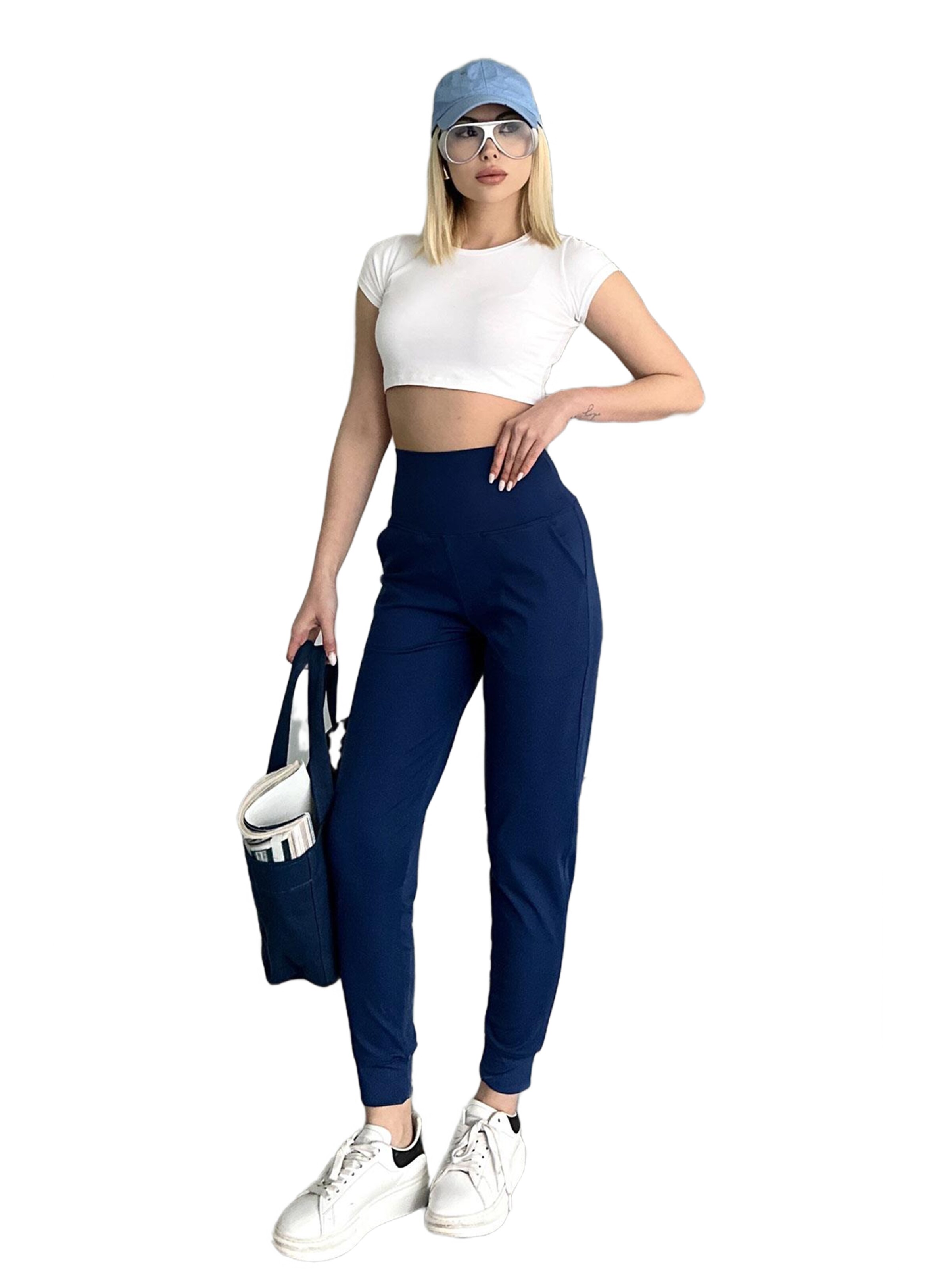 C&City Tapered Hose in Blau: Vorderseite