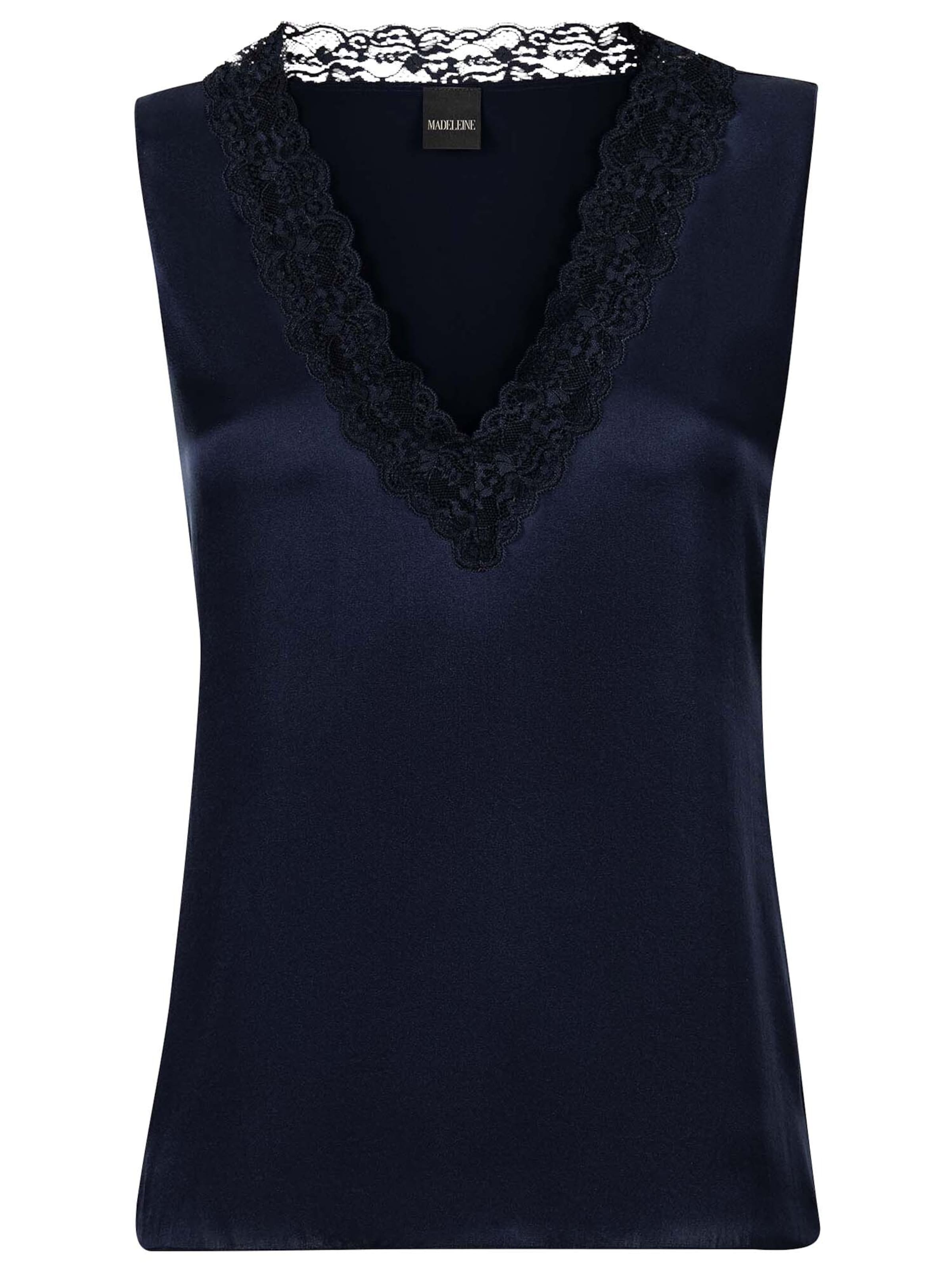 MADELEINE Top in Blau: Vorderseite