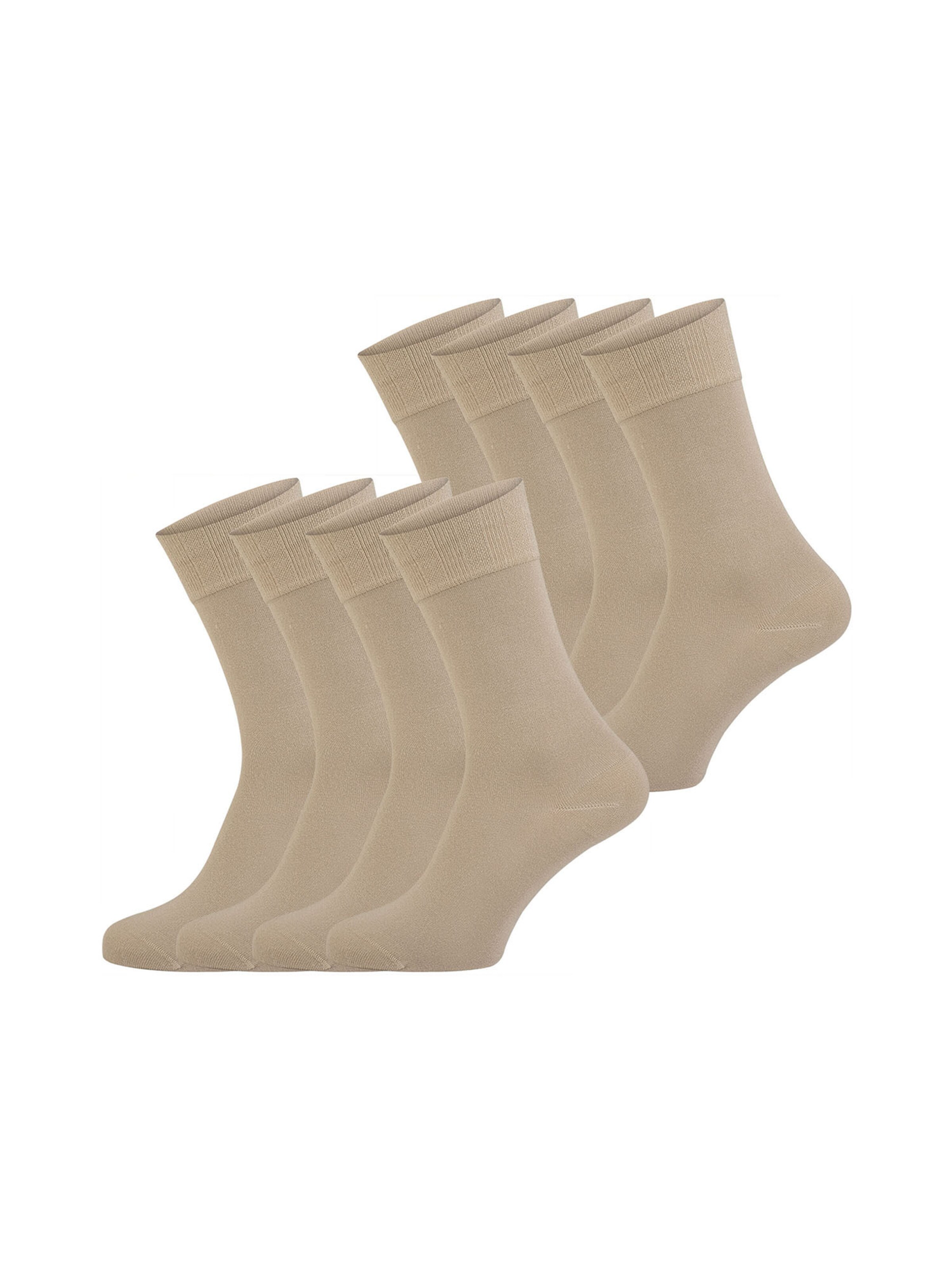 Nur Die Sokken ' Bambus Komfortbund ' in Beige: voorkant