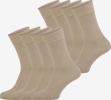Nur Die Sokken ' Bambus Komfortbund ' in Beige: voorkant