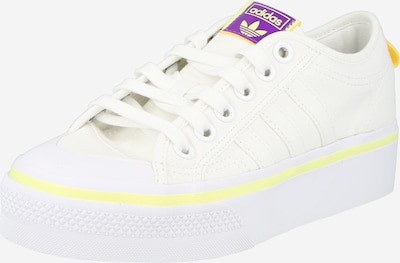 Sportbačiai be auliuko 'NIZZA' iš ADIDAS ORIGINALS , spalva - geltona / purpurinė / balta, Prekių apžvalga