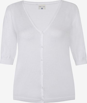 Cardigan 'Norma 212' ze-ze en blanc : devant