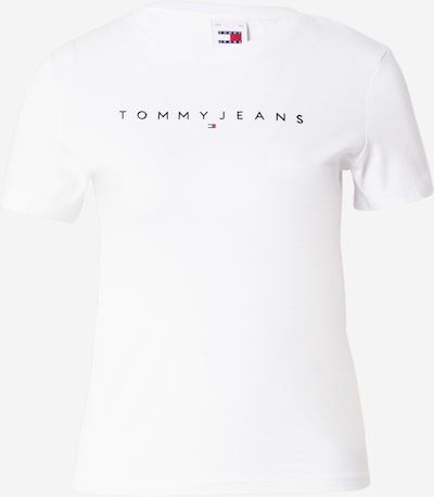 Tommy Jeans T-Shirt 'LINEAR' in blutrot / schwarz / weiß, Produktansicht