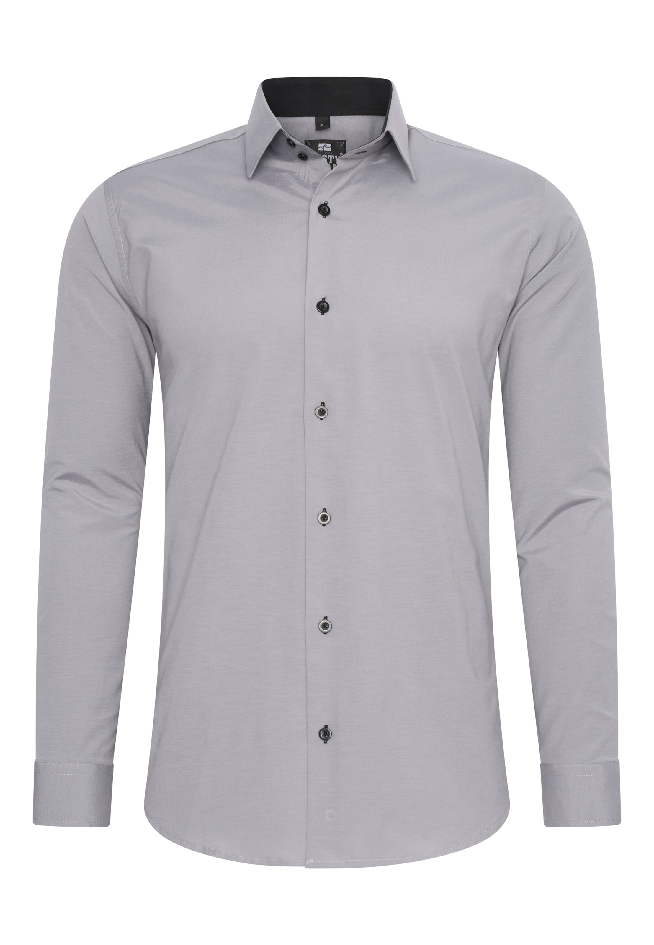 Rusty Neal Button Up Shirt in Grey: front