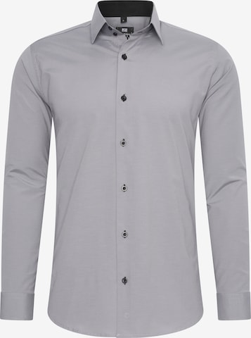 Rusty Neal Button Up Shirt in Grey: front