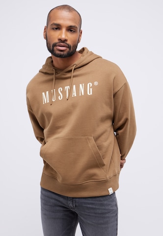MUSTANG Sweatshirt in Brown: front