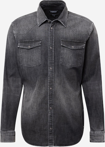 Dondup Regular fit Button Up Shirt in Black: front