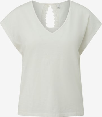 T-shirt 'Q/S designed by - Dames t-shirt' QS en blanc : devant