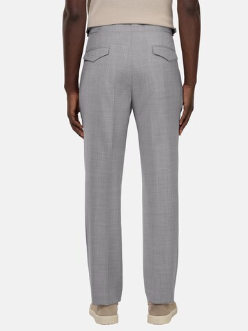 Boggi Milano Slimfit Bandplooibroek in Grijs