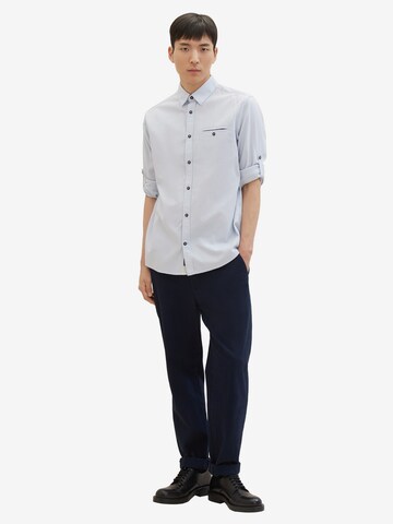 Coupe regular Chemise TOM TAILOR en bleu