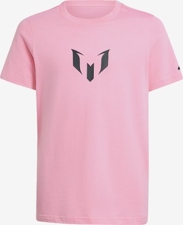 ADIDAS PERFORMANCE - Camiseta funcional 'Messi Name & Number' en rosa: frente