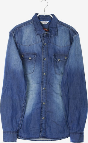 Matinique Button Up Shirt in S in Blue: front