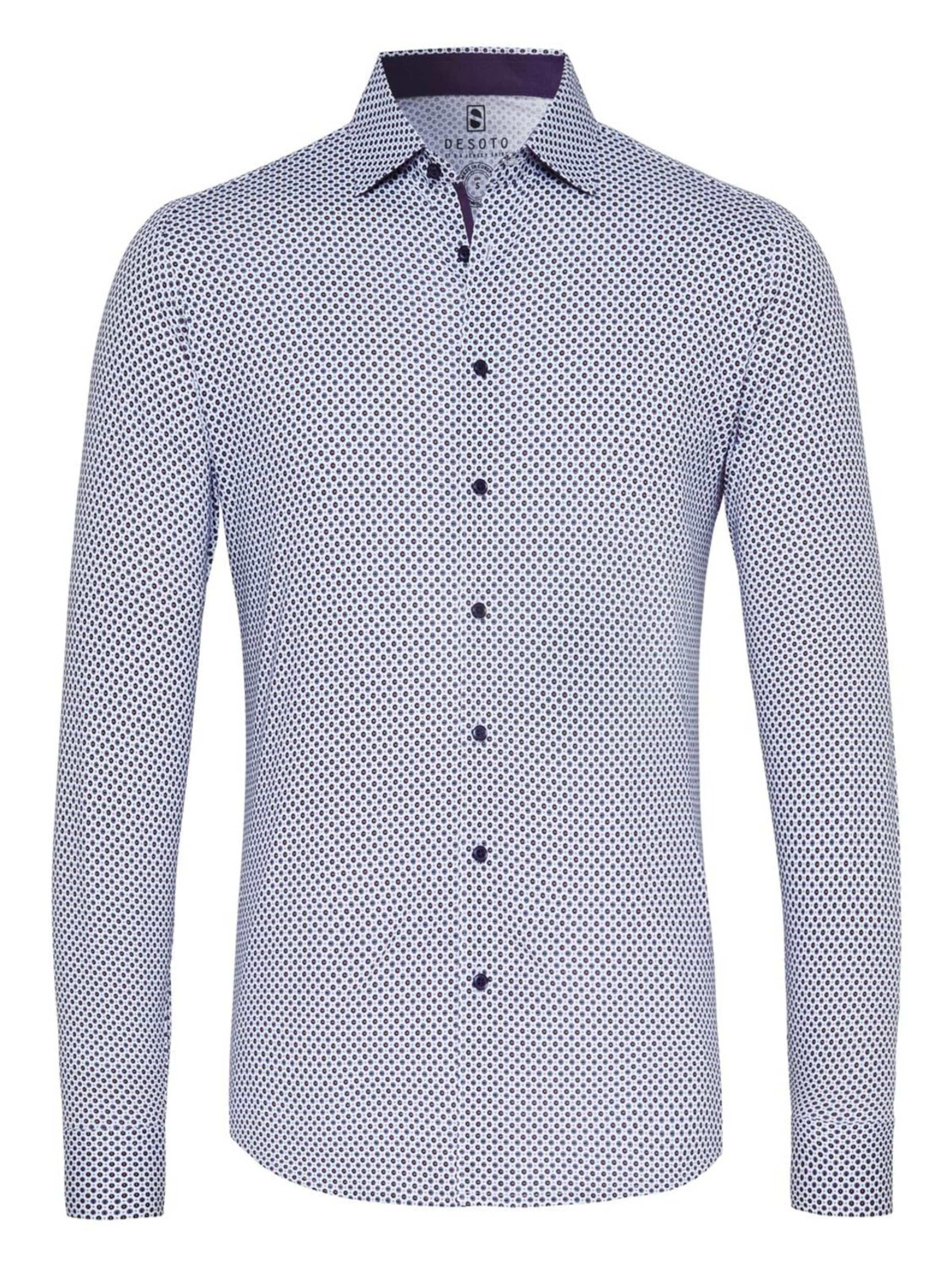 DESOTO Slim fit Overhemd in Blauw: voorkant